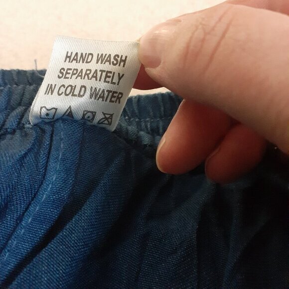 Unbranded Blue Lace Up Embroidered Mini Skirt Medium - Picture 8 of 12